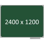 Доска школьная одноэлементная магнитная (мел), 2400х1200 мм. полимер