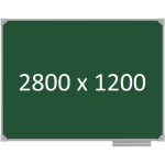 Доска школьная одноэлементная магнитная (мел), 2800х1200 мм. полимер
