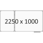 Доска школьная двухэлементная магнитная (маркер), 2250х1000 мм. эмаль, лев.