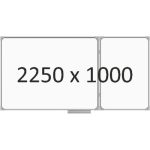 Доска школьная двухэлементная магнитная (маркер), 2250х1000 мм. эмаль, прав.