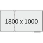 Доска школьная двухэлементная магнитная (маркер), 1800х1000 мм. полимер, лев.