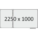 Доска школьная двухэлементная магнитная (маркер), 2250х1000 мм. полимер, лев.
