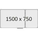 Доска школьная двухэлементная магнитная (маркер), 1500х750 мм. полимер, прав.