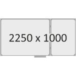 Доска школьная двухэлементная магнитная (маркер), 2250х1000 мм. полимер, прав.