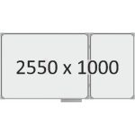 Доска школьная двухэлементная магнитная (маркер), 2550х1000 мм. полимер, прав.