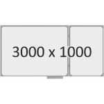 Доска школьная двухэлементная магнитная (маркер), 3000х1000 мм. полимер, прав.