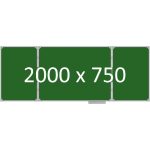 Доска школьная трехэлементная магнитная (мел), 2000х750 мм. эмаль