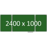 Доска школьная трехэлементная магнитная (мел), 2400х1000 мм. эмаль