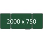 Доска школьная трехэлементная магнитная (мел), 2000х750 мм. полимер