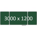 Доска школьная трехэлементная магнитная (мел), 3000х1200 мм. полимер
