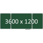 Доска школьная трехэлементная магнитная (мел), 3600х1200 мм. полимер