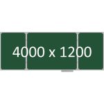 Доска школьная трехэлементная магнитная (мел), 4000х1200 мм. полимер