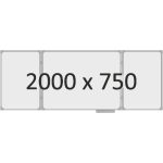 Доска школьная трехэлементная магнитная (маркер), 2000х750 мм. полимер