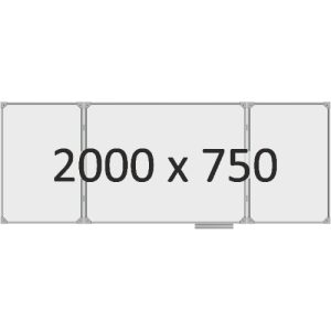 Доска школьная трехэлементная магнитная (маркер), 2000х750 мм. полимер
