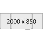 Доска школьная трехэлементная магнитная (маркер), 2000х850 мм. полимер