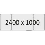 Доска школьная трехэлементная магнитная (маркер), 2400х1000 мм. полимер