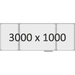 Доска школьная трехэлементная магнитная (маркер), 3000х1000 мм. полимер