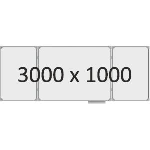 Доска школьная трехэлементная магнитная (маркер), 3000х1000 мм. полимер