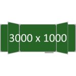 Доска школьная пятиэлементная магнитная (мел), 3000х1000 мм. эмаль