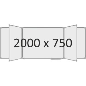 Доска школьная пятиэлементная магнитная (маркер), 2000х750 мм. полимер