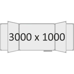 Доска школьная пятиэлементная магнитная (маркер), 3000х1000 мм. полимер