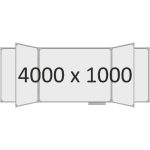 Доска школьная пятиэлементная магнитная (маркер), 4000х1000 мм. полимер