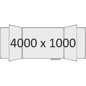 Доска школьная пятиэлементная магнитная (маркер), 4000х1000 мм. полимер