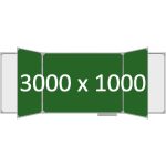 Доска школьная пятиэлементная магнитная (мел+маркер), 3000х1000 мм. эмаль