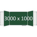 Доска школьная пятиэлементная магнитная (мел+маркер), 3000х1000 мм. полимер