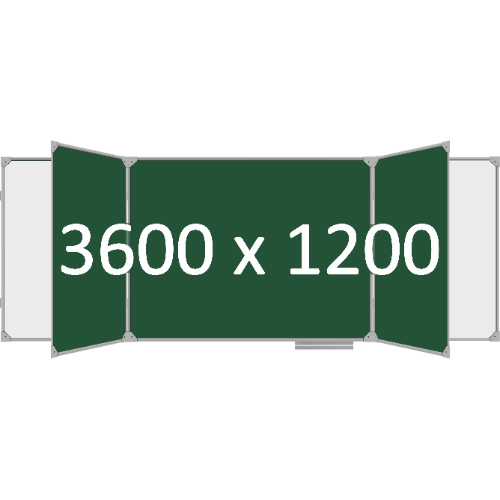 Доска школьная пятиэлементная магнитная (мел+маркер), 3600х1200 мм. полимер Доска школьная пятиэлементная магнитная (мел+маркер), 3600х1200 мм. полимер