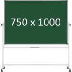 Доска 2-сторонняя поворотная передвижная магнитная (мел), 750х1000 мм. полимер