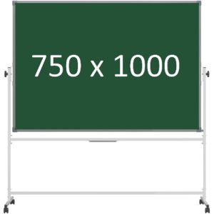 Доска 2-сторонняя поворотная передвижная магнитная (мел), 750х1000 мм. полимер