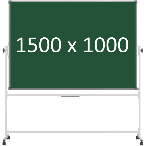 Доска 2-сторонняя поворотная передвижная магнитная (мел), 1500х1000 мм. полимер Доска 2-сторонняя поворотная передвижная магнитная (мел), 1500х1000 мм. полимер