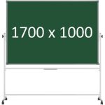 Доска 2-сторонняя поворотная передвижная магнитная (мел), 1700х1000 мм. полимер