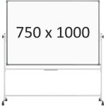 Доска 2-сторонняя поворотная передвижная магнитная (маркер), 750х1000 мм. эмаль