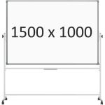 Доска 2-сторонняя поворотная передвижная магнитная (маркер), 1500х1000 мм. эмаль