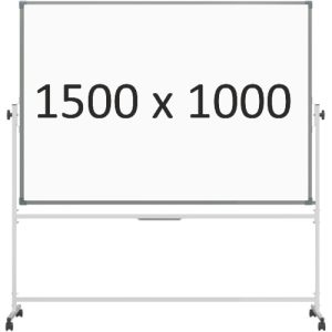 Доска 2-сторонняя поворотная передвижная магнитная (маркер), 1500х1000 мм. эмаль