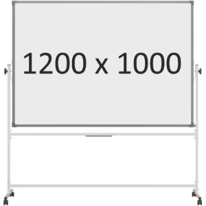 Доска 2-сторонняя поворотная передвижная магнитная (маркер), 1200х1000 мм. полимер