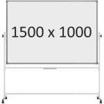 Доска 2-сторонняя поворотная передвижная магнитная (маркер), 1500х1000 мм. полимер