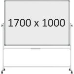 Доска 2-сторонняя поворотная передвижная магнитная (маркер), 1700х1000 мм. полимер