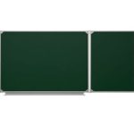 Доска школьная двухэлементная магнитная (мел+маркер), 2250х1000 мм. полимер, прав.