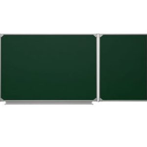 Доска школьная двухэлементная магнитная (мел+маркер), 2250х1000 мм. полимер, прав.