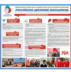 Стенд "Российское движение школьников"(стенд на ПВХ основе без профиля)