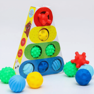 Подарочный набор сенсорных развивающих мячиков «Пирамидка»